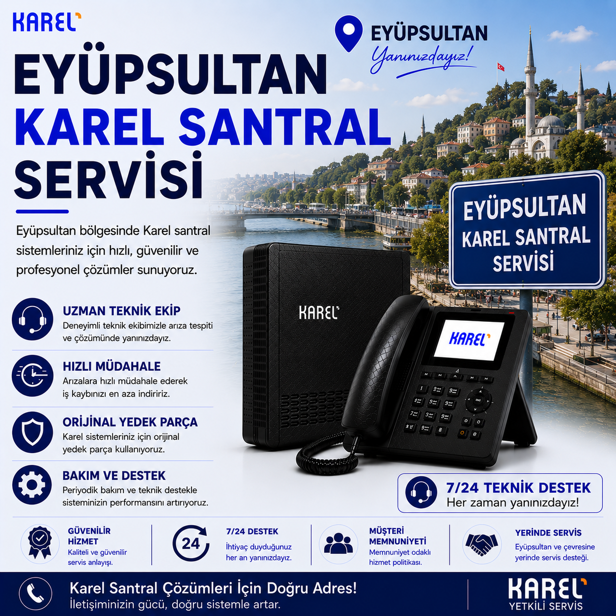 eyüpsultan karel santral servisi