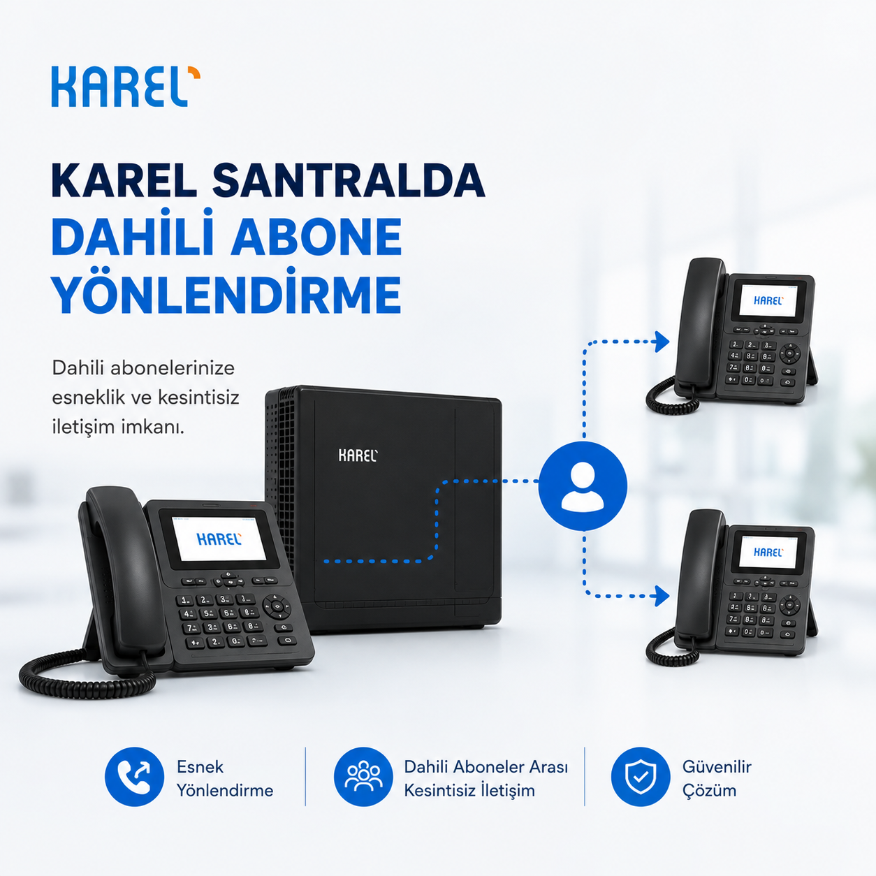 karel santralda dahili abone yönlendirme